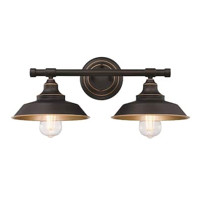 Westinghouse 6132900 Iron Hill 2 Light 8" Tall LED Wall Sconce