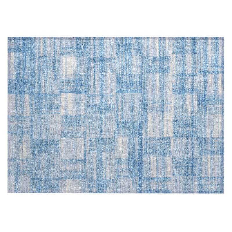 Machine Washable Indoor/ Outdoor Solid Hatches Chantille Rug