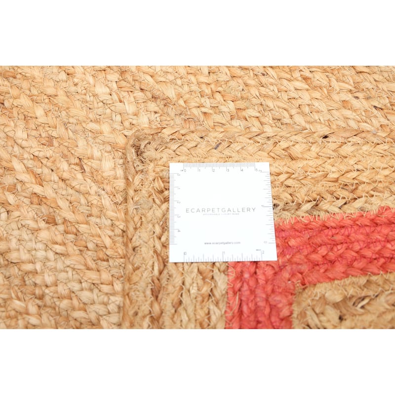 ECARPETGALLERY Braided Weave Palas Denizli Tan Jute Rug - 2'7 x 6'3