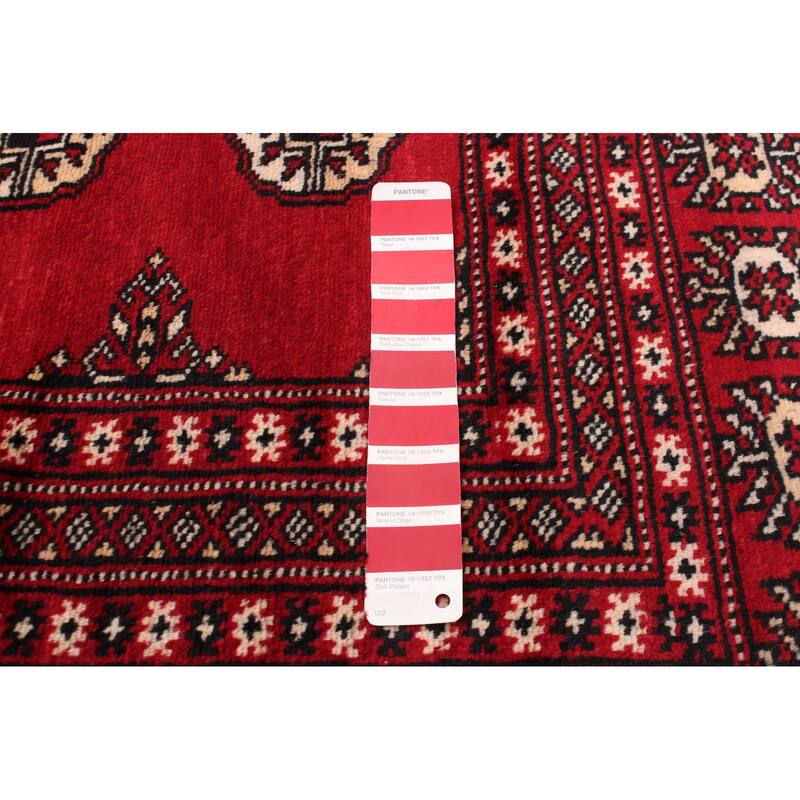 ECARPETGALLERY Hand-knotted Finest Peshawar Bokhara Dark Red Wool Rug - 8'11 x 12'0
