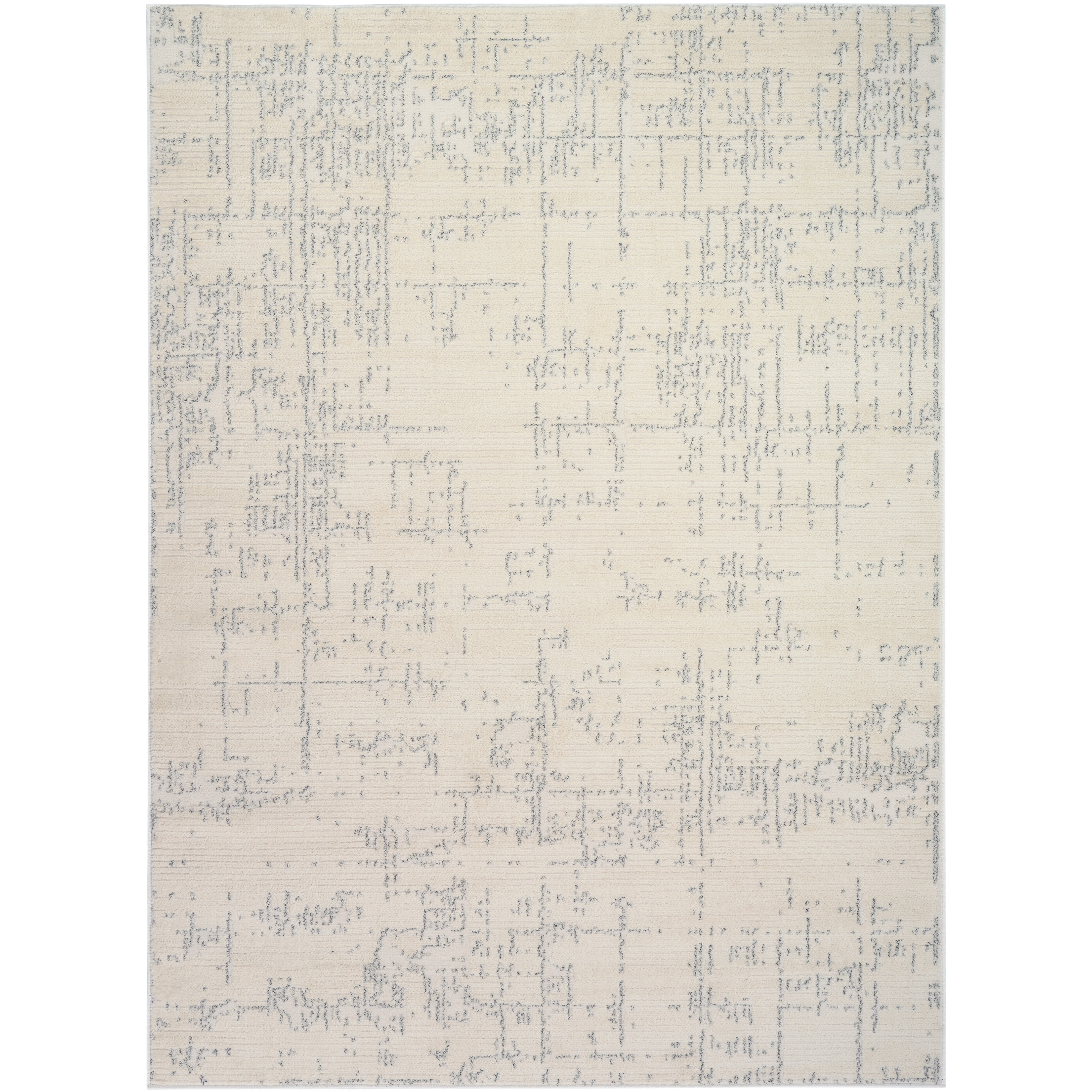 Nourison Ivory Hues Indoor only Cream / Ivory Abstract Area Rug