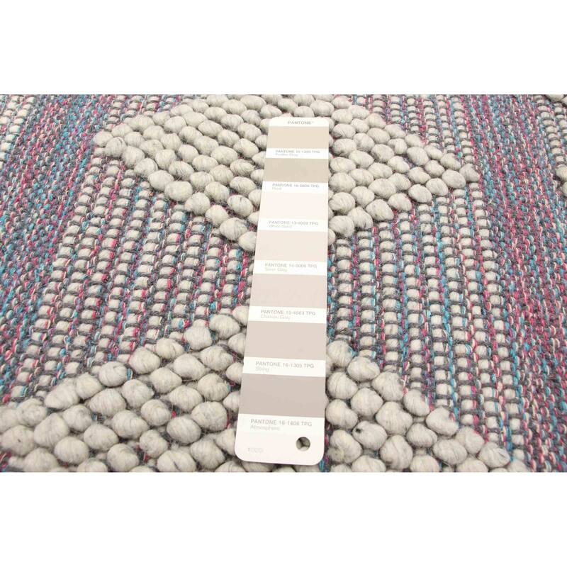 ECARPETGALLERY Braid weave Sienna Grey Wool Rug - 6'2 x 9'0