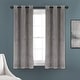 preview thumbnail 96 of 95, Porch & Den Lapeyrous Velvet Solid Room Darkening Window Curtain Panel Set 38"W x 63"L - Gray