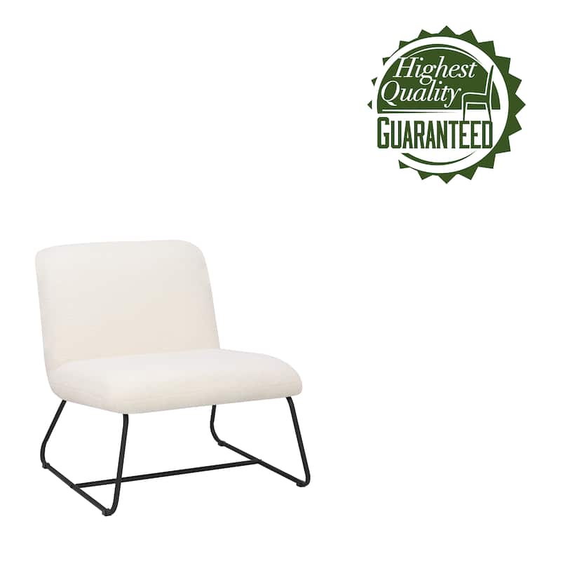 Porthos Home Sela Accent Chair, Fabric Upholstery, Steel Sled Legs