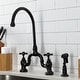 preview thumbnail 25 of 25, English Country Bridge Kitchen Faucets with Brass Sprayer