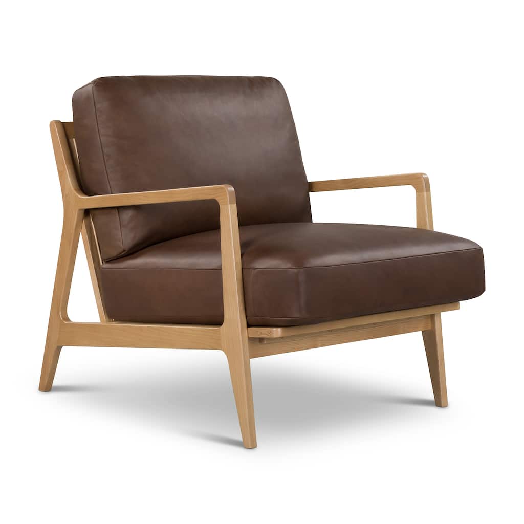 Metro - Carmelo Genuine Leather Accent Chair