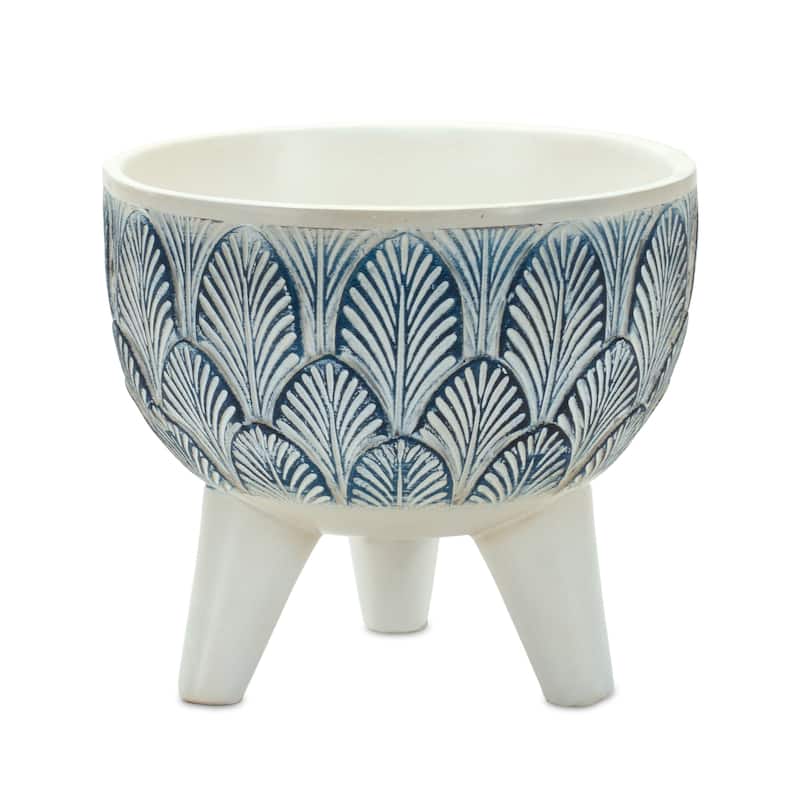 Geometric Leaf Planter with Legs (Set of 2)