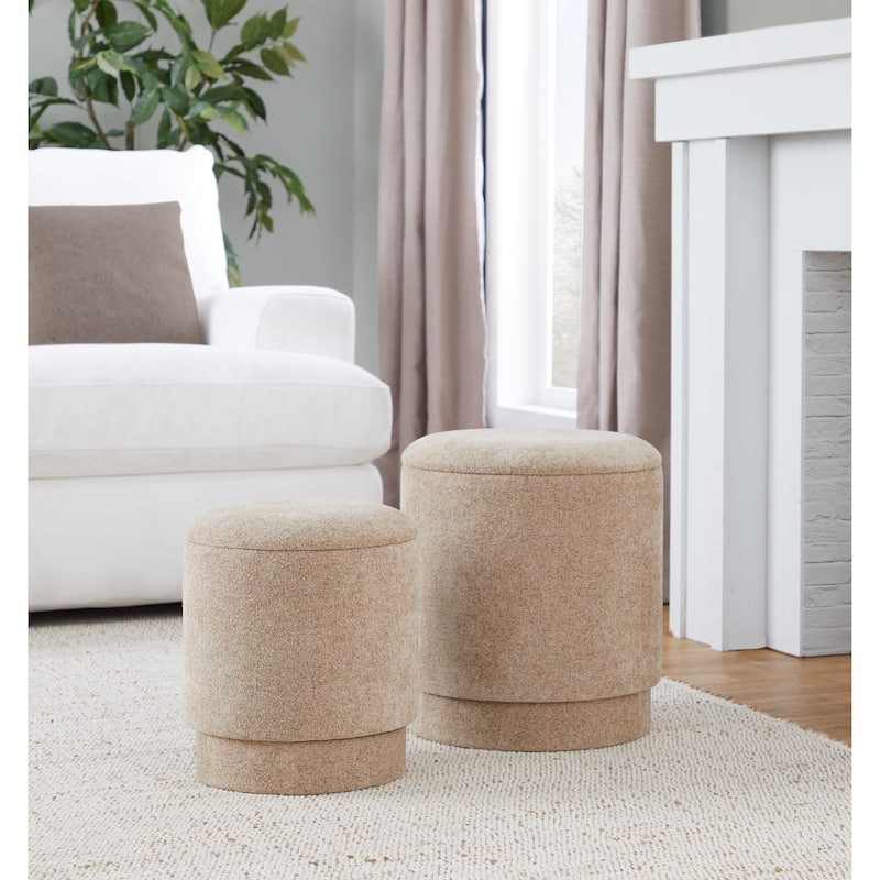 Carson Carrington Corday Upholstered Ottoman Set (Set of 2)