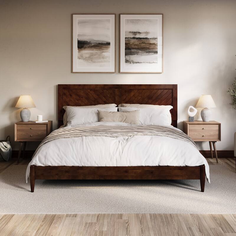 Berkshire Solid Wood Low Profile Platform Bed