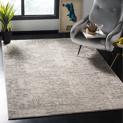 SAFAVIEH Meadow Stan Modern Abstract Grey Area Rug