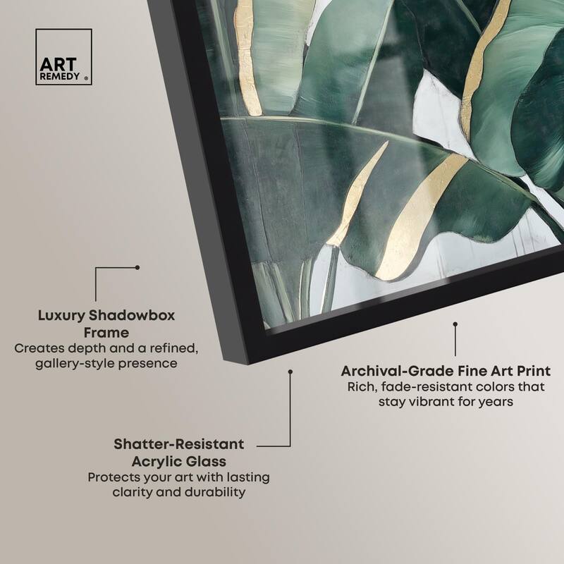 Jungle Jewel Jade I Shadowbox by Art Remedy