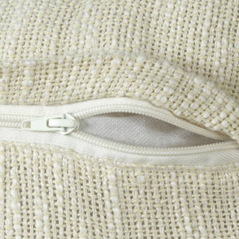 Sevita Two-Tone Cotton Fringe Throw Pillow