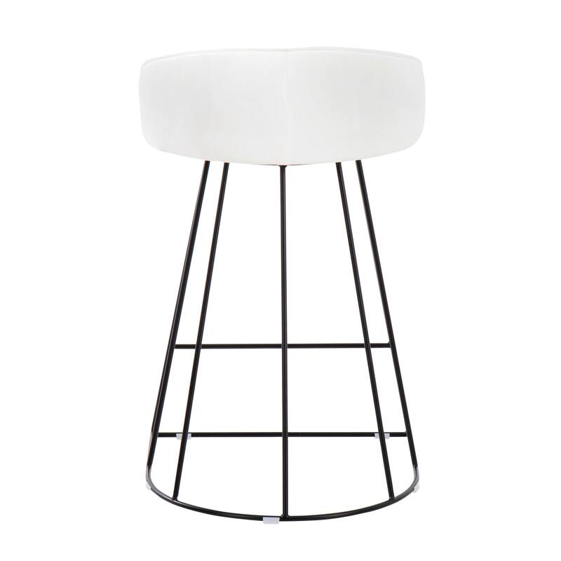 Silver Orchid Haid Velvet Upholstered Counter Stool (Set of 2)
