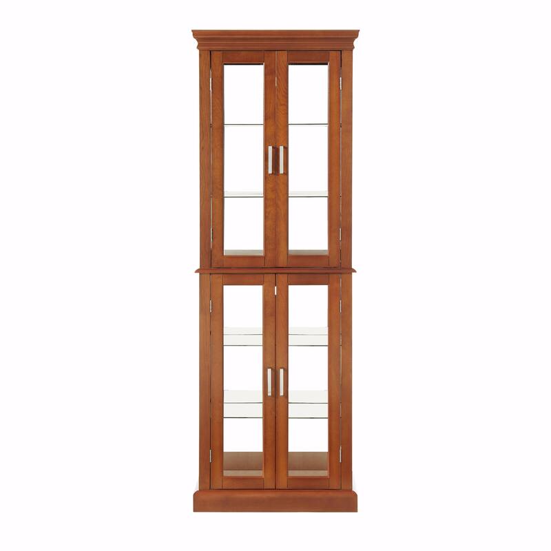 6-Tier Lighted Curio Display Cabinet (E26 light bulb not included)