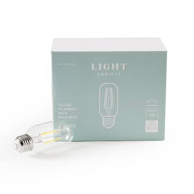 Light Society Kashan T14 Clear LED Filament Light Bulb (Set of 6)