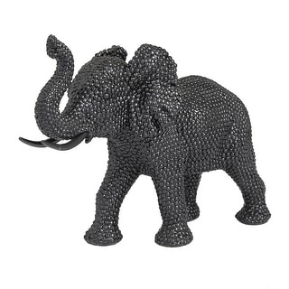 Polystone Elephant Decorative Sculpture - Black - Roche River Decor ...