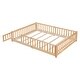 preview thumbnail 10 of 34, Queen size Floor Platform Bed with Fence Guardrails and Door