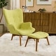 preview thumbnail 1 of 76, Hariata Mid-Century Modern Wingback Fabric Chair/Ottoman Set by Christopher Knight Home