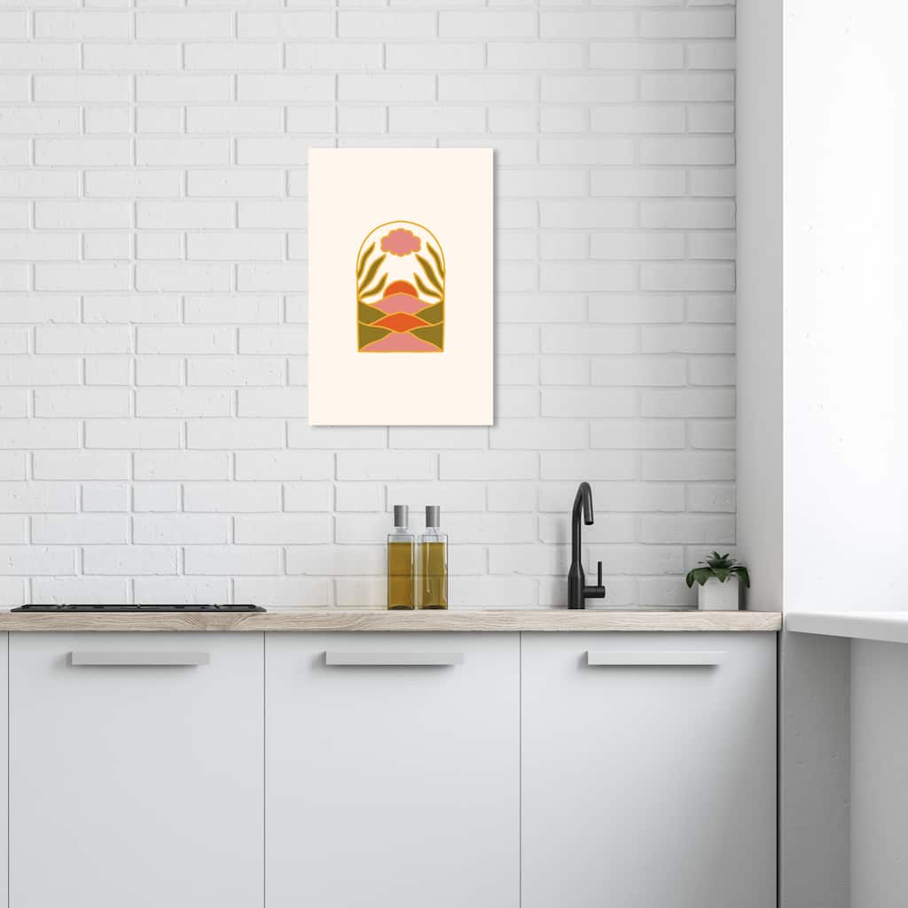 Wynwood Studio Canvas Floral and Botanical A Terrarium Pink and Modern & Contemporary Wall Art Canvas Print