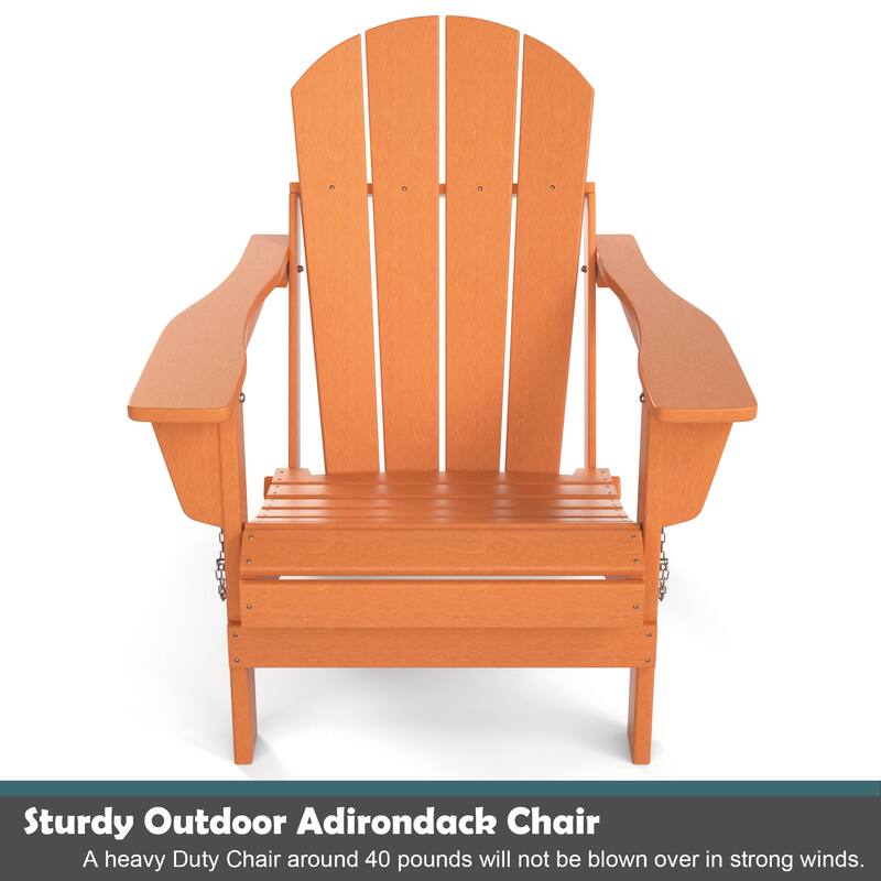 Poly Outdoor Adirondack Chair - Foldable All Weather