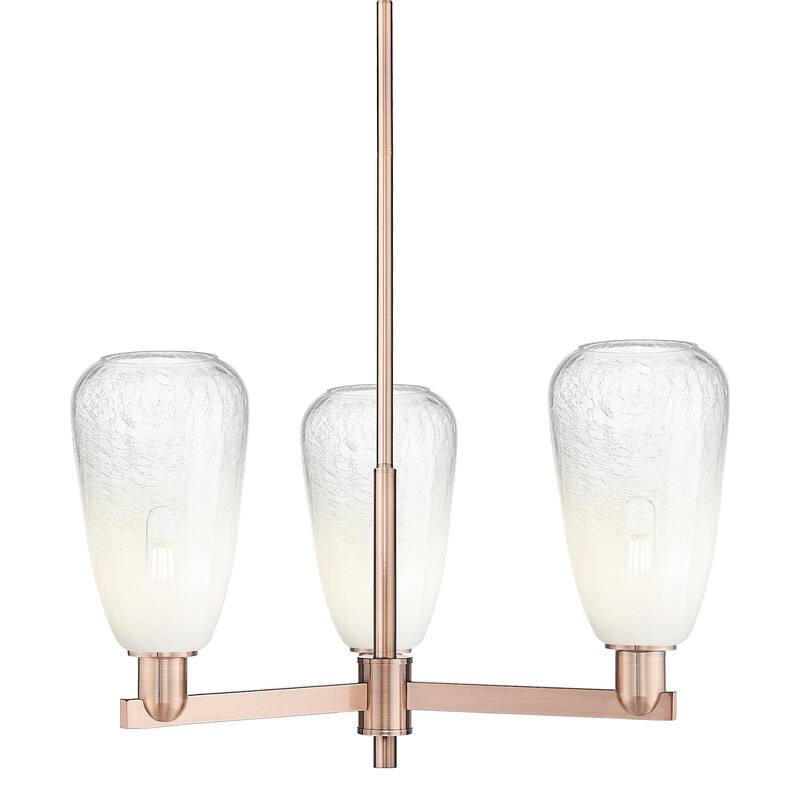 Innovations Lighting 716-3CR-9-18 Brookhaven Almond Chandelier - Antique Copper / Opal