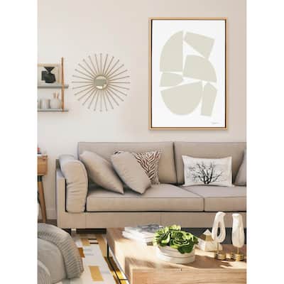 Kate and Laurel Sylvie I Neutral Framed Canvas by Statement Goods