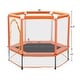 preview thumbnail 4 of 7, 55"Toddlers Trampoline with Safety Enclosure Net and Balls, Indoor Outdoor Mini Trampoline for Kids