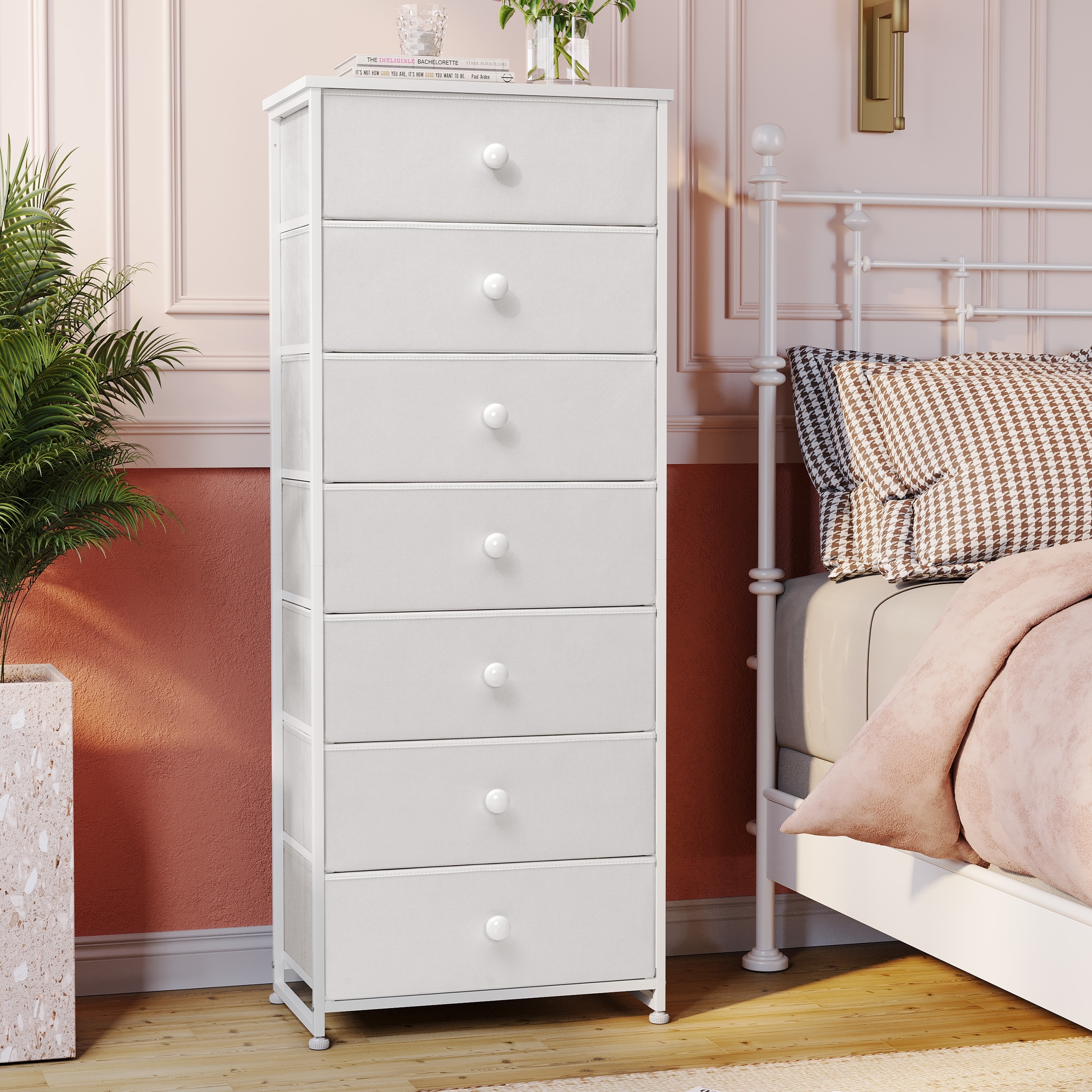 skinny tall white dresser Prepac Astrid 16 in D x 20 in W x 52 in H 6-Drawer Chest for Bedroom - Bed Bath & Beyond This chest of drawers brings that element of style to small spaces too White Tall Skinny Dresser for