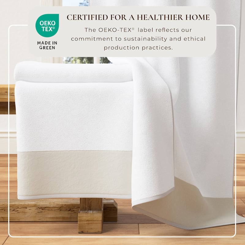 Linery & Co. Ultra-Soft Cotton and Linen Like Border Towel Set