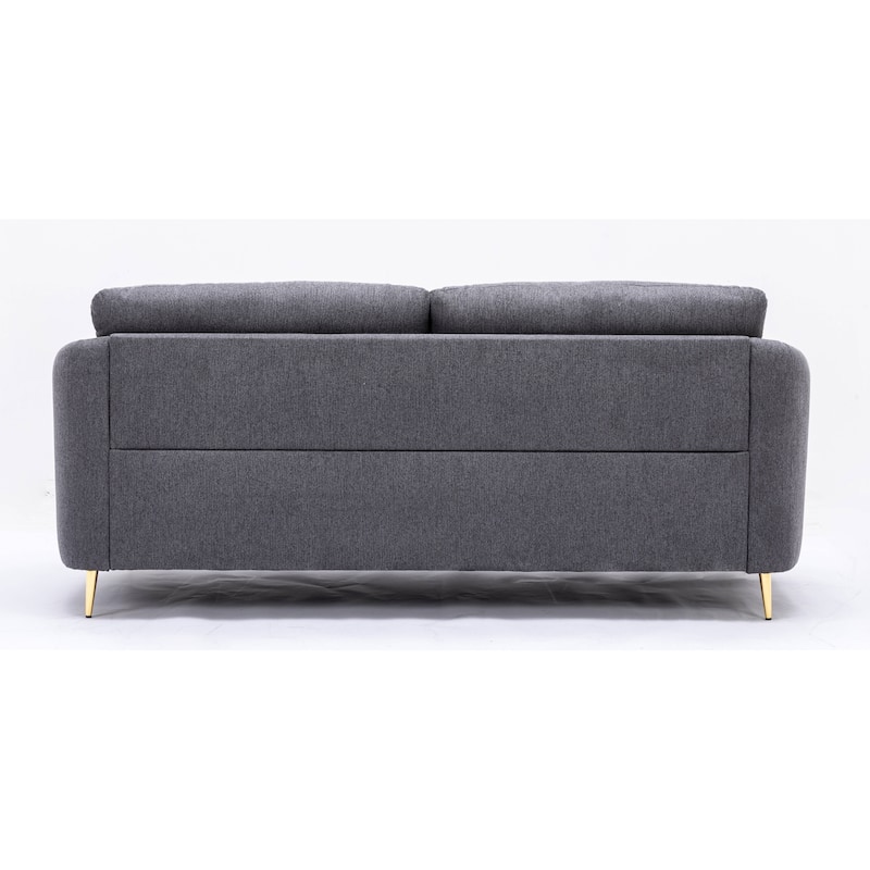 Vibrant Grey Sofa with Metal Leg