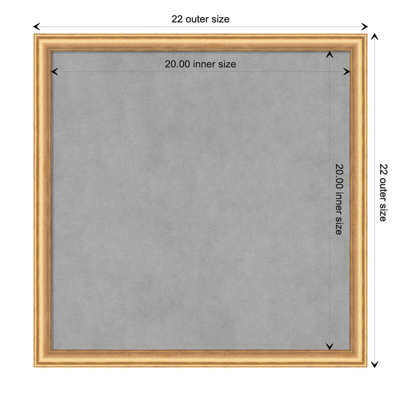 Amanti Art Salon Scoop Gold Framed Magnetic Board - Board Size 20x20