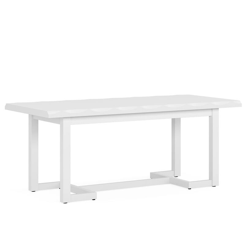 62-inch Rectangular Wood Dining Table for Kitchen Restaurant