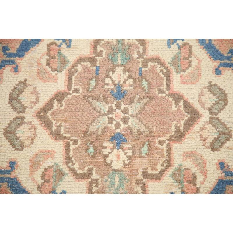 Hand Knotted Oriental 100% Wool Carpet Traditional Floral Pink Hamedan Area Rug - 8' 8'' X 5' 6''