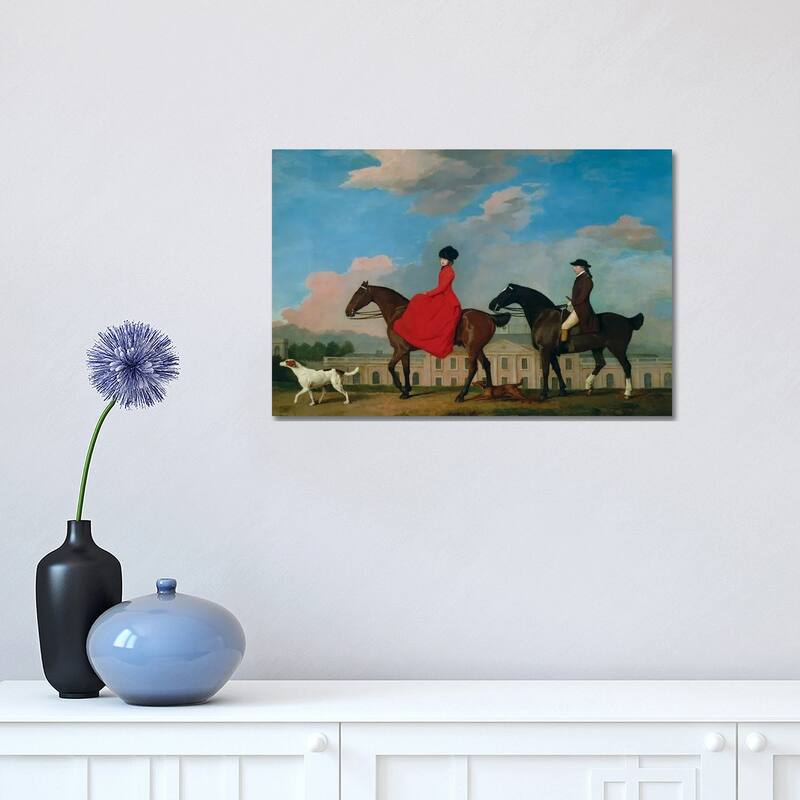 iCanvas "John And Sophia Musters Riding At Colwick Hall, 1777" by George Stubbs Canvas Print - 12x18x1.5