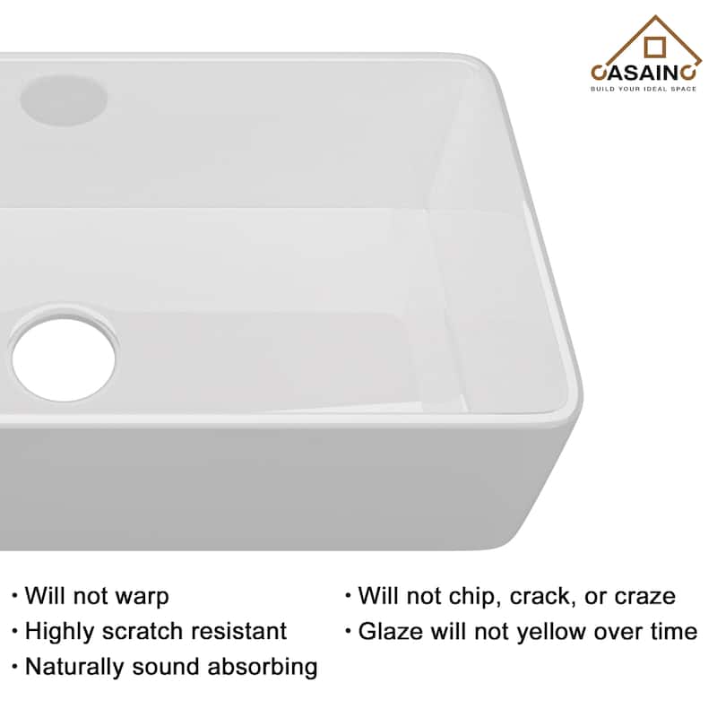 Premium Fireclay Farmhouse/Apron-Front Single Bowl Kitchen Sink with 3-Function Pull-Down Kitchen Faucet Combo