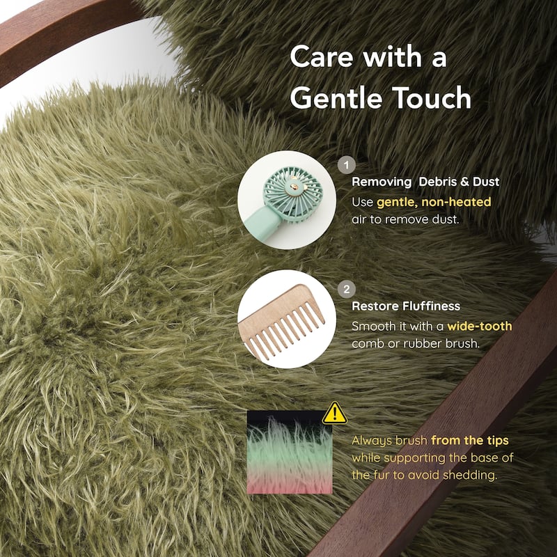 Furniture of America Lumir Modern 28-inch Faux Fur Accent Arm Chair