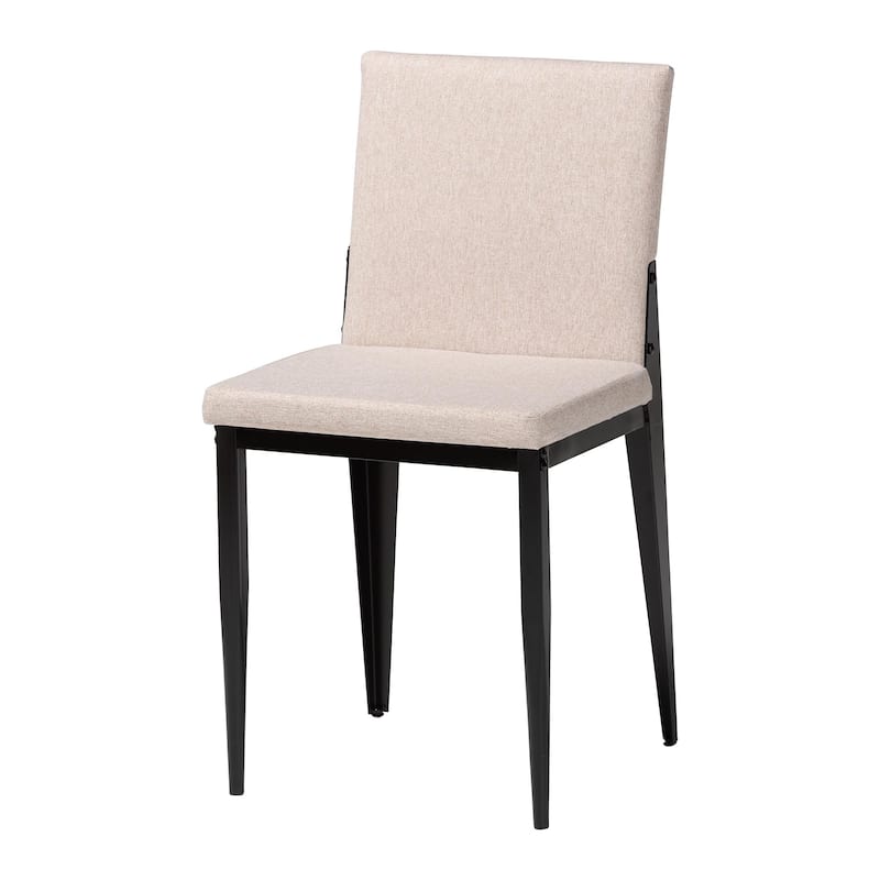 Bishop Industrial Fabric and Metal 4-Piece Dining Chair Set
