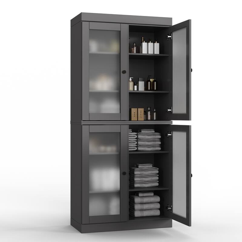 100% Solid Wood 32" Bathroom Cabinet with Optional Doors by Palace Imports