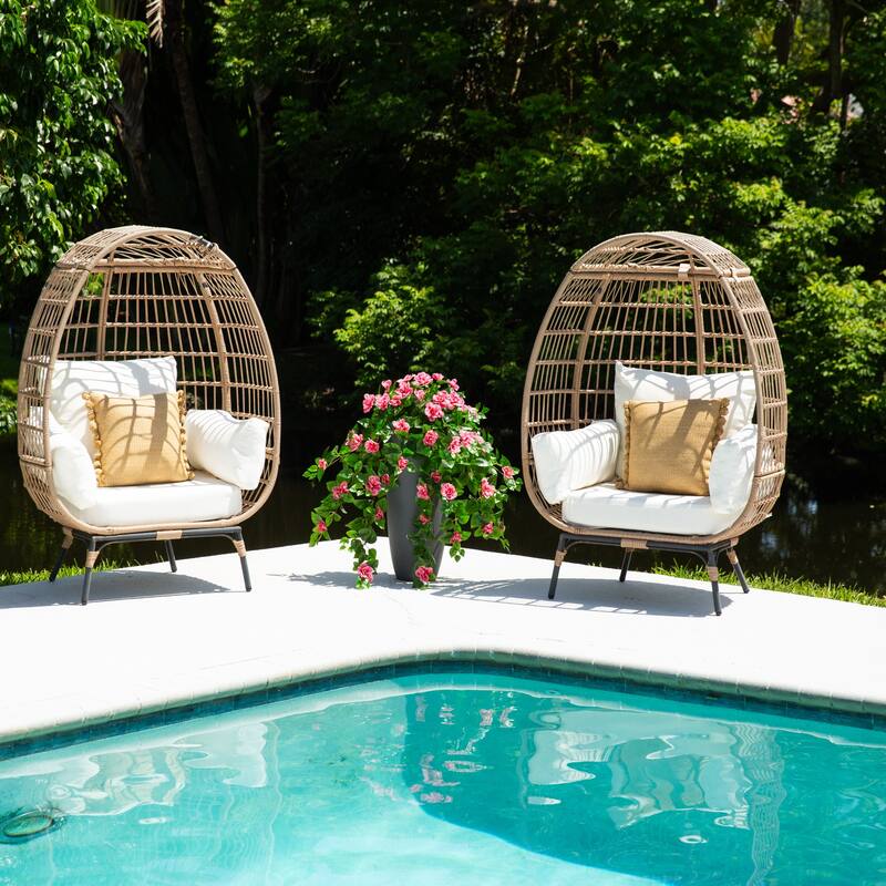 41-in UV Resistant Artificial Azalea Hanging Plant - Set of 2