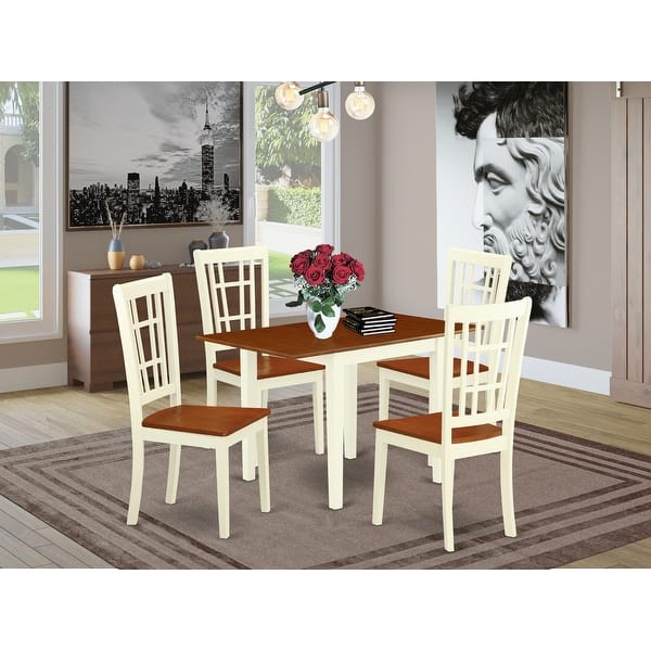 Rectangle Table And Modern Dining Chairs With Hard Wood Seat And Panel Back Number Of Chairs Option Overstock