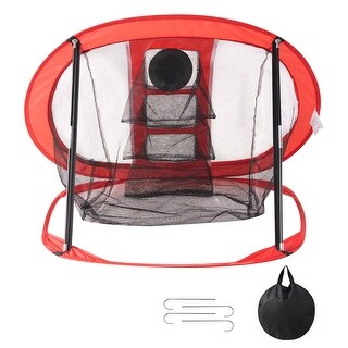 Golf Chipping Net for Backyard Driving Training Swing, Gift for Men, Golf Lover - Red 2X2 feet single net with target cloth