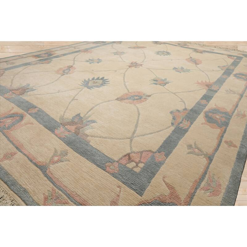 8x10 Hand Knotted Wool Ivory Tibetan Crafts Tufenkian Swiss Wash Rug - 8' x 10'