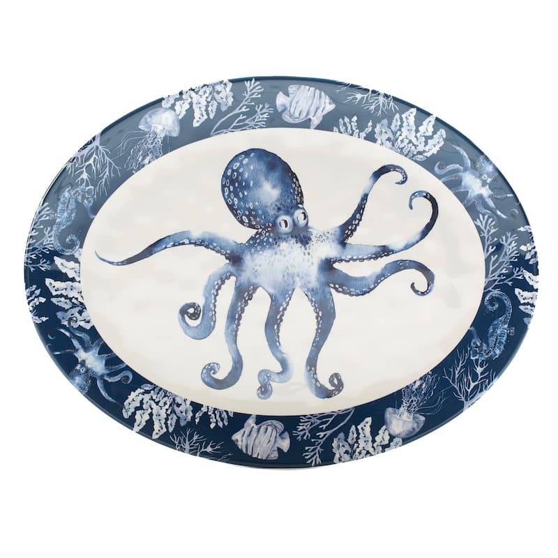Certified International Sea Life Melamine 2-piece Platter Set