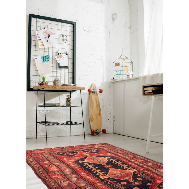 ECARPETGALLERY Hand-knotted Andelz Red Wool Rug - 5'1 x 8'6