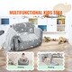preview thumbnail 2 of 7, Grey Fleece Glow Foldable Kids Sofa Chair with 25D Foam and Blanket - 24.01“L x 16.93” W x 15.75” H