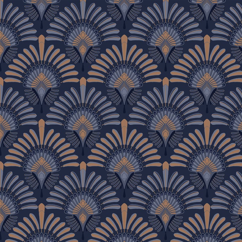 Transform Peacock Brown Peel & Stick Wallpaper