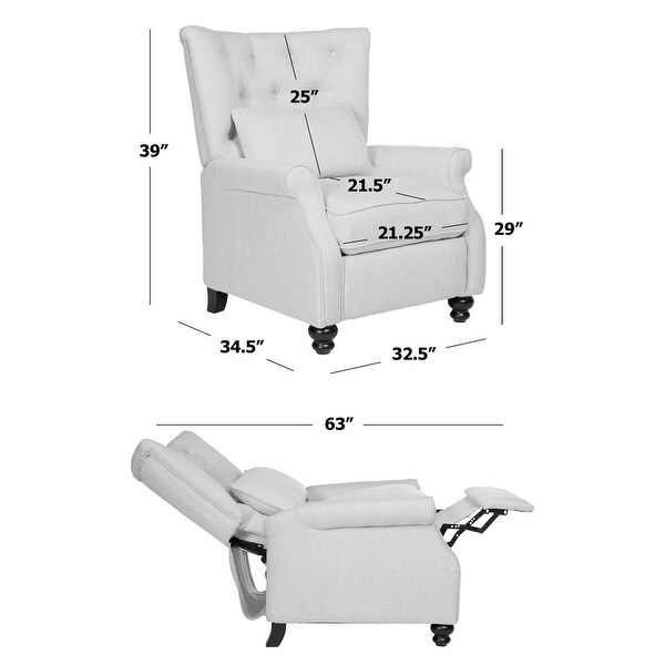 Copper Grove Plush Push-Back Recliner Chair