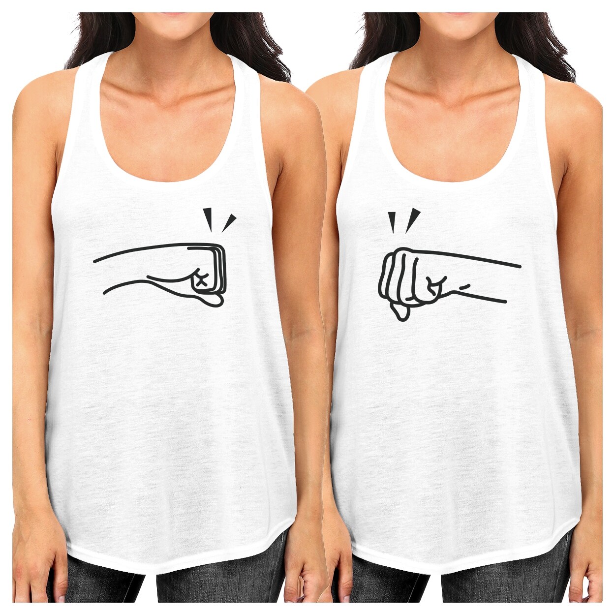 Shop Fists Pound Black Bff Matching Tank Tops For Teen Girls