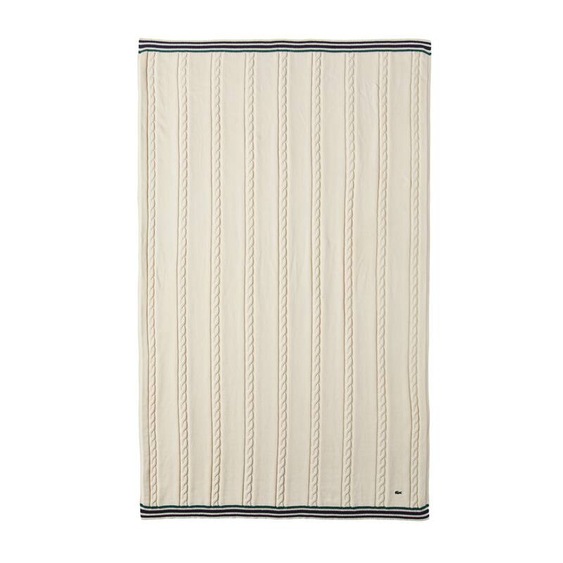 Lacoste Cable Cotton Throw Blanket 50" x 70"