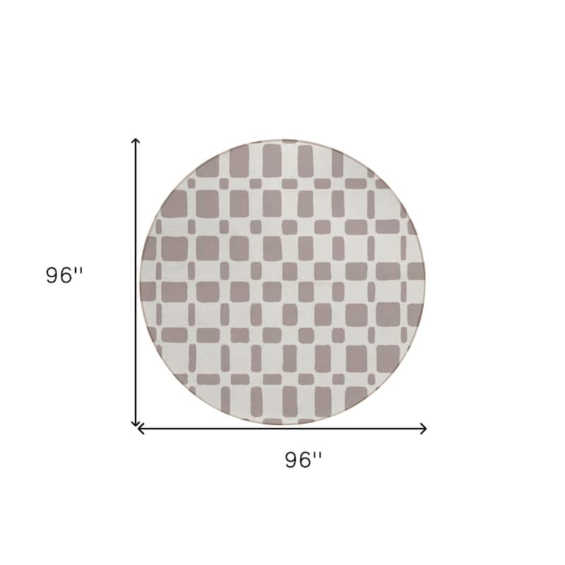 HomeRoots Geometric Transitional Rectangle Outdoor Rug